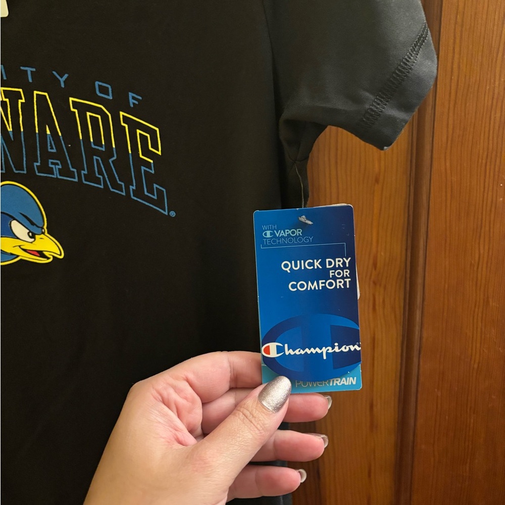 Champion University of Delaware Black Tee with Cut Out Back - Picture 4 of 5